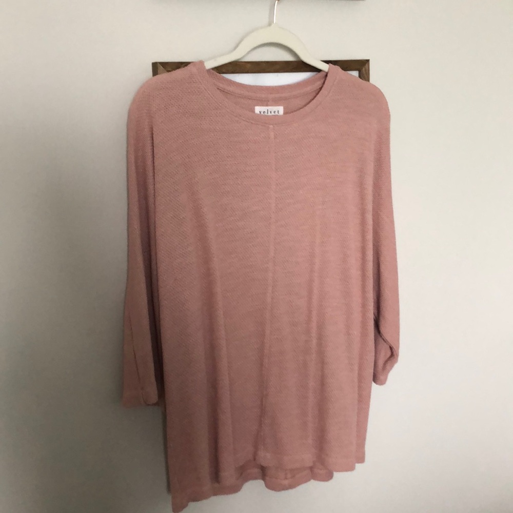 Velvet brand dusty rose top